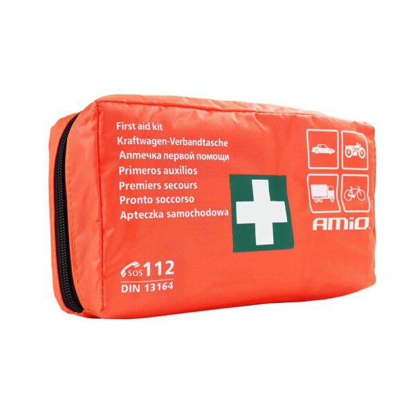 apteczka samochodowa pierwszej pomocy din 13164 amio-02396