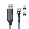 somostel kabel 3w1 usb - typ-c / microusb / lightning 3.1a 30w 1.2m quick charge qc3.0 niebieski sms-by04