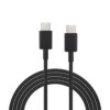 ecobox ładowarka sieciowa 3,6a 25w czarna pd typ-c ta800 dc03 + kabel usb pd typ-c - typ-c 1m