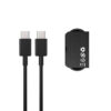 litte ładowarka sieciowa pd 2xusb-c 1xusb ep-t6530 65w czarny + kabel usb pd typ-c - typ-c 3a 60w czarny