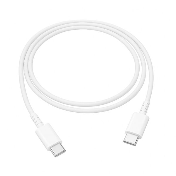 ecobox ładowarka sieciowa 65w białe 2xtyp-c oraz usb-a + kabel usb pd typ-c do typ-c 3a biały 1m