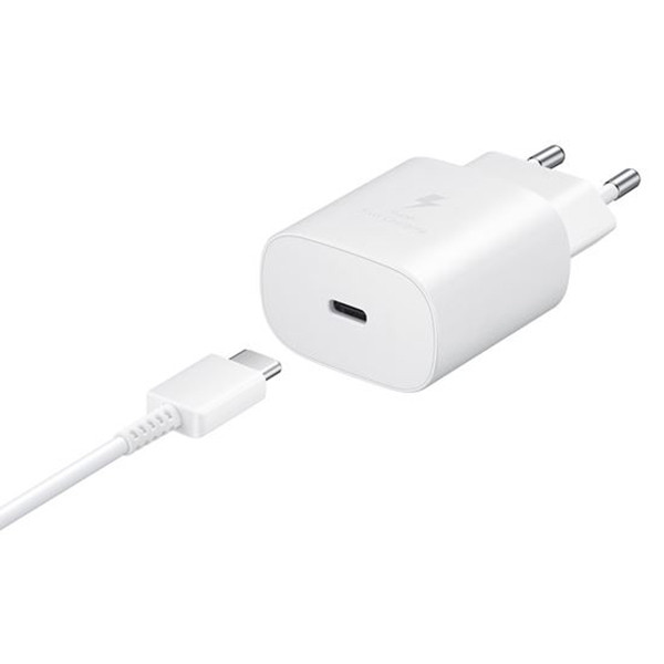 samsung ładowarka sieciowa typ-c 25w 3a biała ep-ta800 + kabel typ-c - typ-c dg977