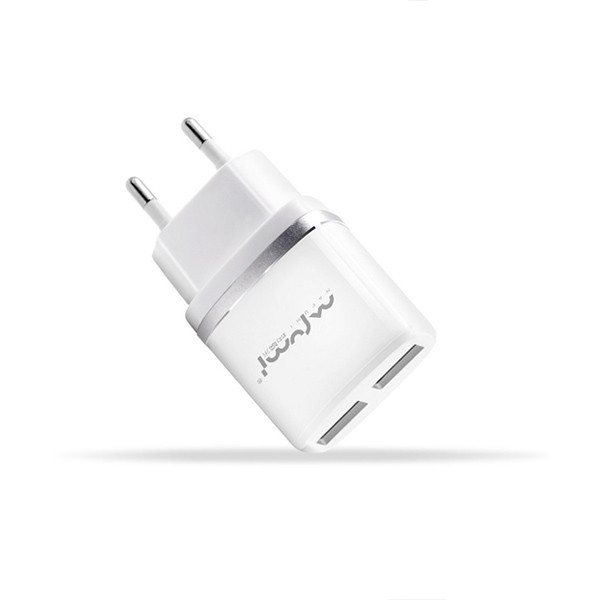 ładowarka sieciowa 2a biała nafumi 2100 ma 2xusb dual q19