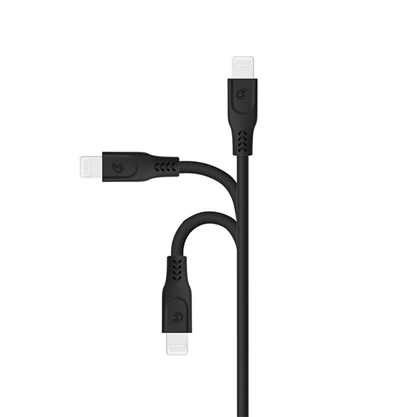 somostel kabel usb - lightning 3.1a 30w 2m quick charge qc3.0 czarny powerline sms-bt02