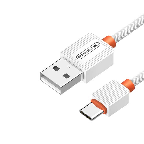 somostel kabel usb - typ-c 2a 20w 1m quick charge qc3.0 biały powerline sms-bp03