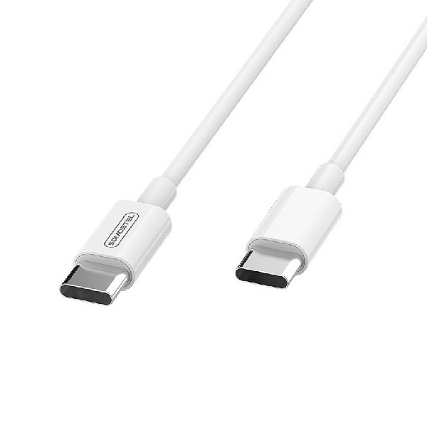 somostel kabel typ-c - typ-c 5a 18w 1.2m power delivery pd biały powerline sms-bt10