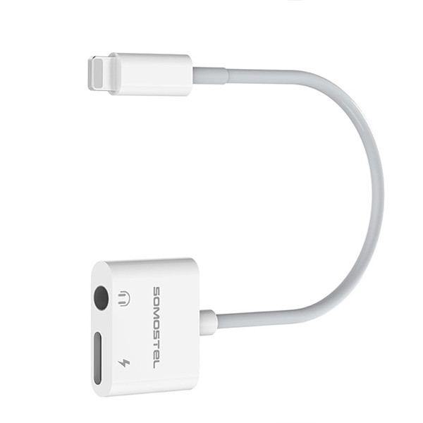 adapter hf iphone somostel biały sms-bz03 audio jack + zasilanie ver bt