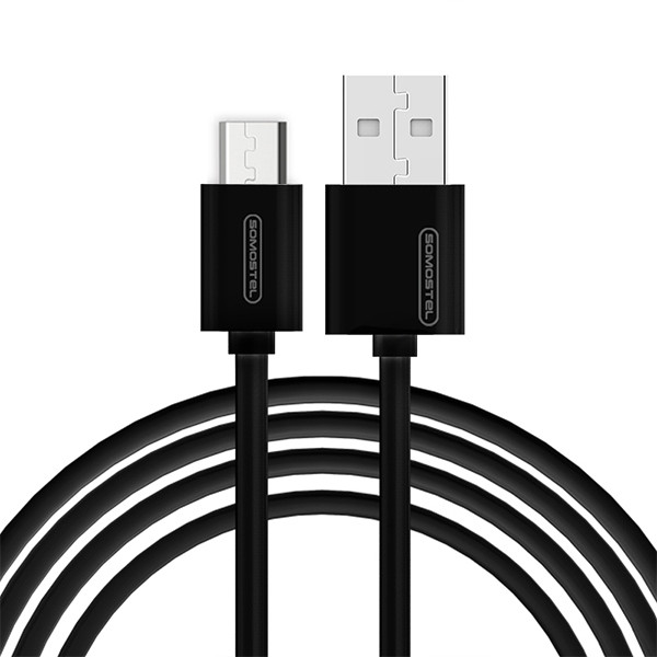 kabel usb micro 3a somostel czarny 3100mah quick charger 1.2m sms-bp02