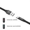 kabel usb typ-c 2.4a somostel czarny 2400mah quick charger qc 3.0 1m usb-c płaski sms-bw04