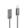 kabel usb typ-c 2.4a somostel srebrny 2400mah quick charger qc 3.0 1m powerline sms-bj01 usb-c metal