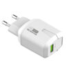 somostel ładowarka sieciowa usb + kabel usb - lightning 3a 18w 1m quick charge qc3.0 biały sms-q02