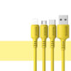 somostel kabel usb micro 3a żółty 3100mah quick charger 1.2m powerline sms-bp06 macaron
