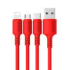somostel kabel usb micro 3a czerwony 1.2m powerline sms-bp06 macaron