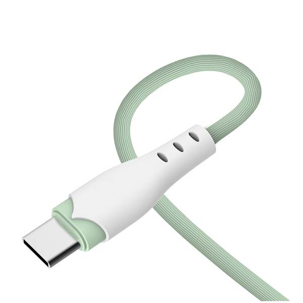 somostel kabel usb - typ-c 2.1a 20w 1.2m quick charge qc3.0 zielony powerline sms-bp04