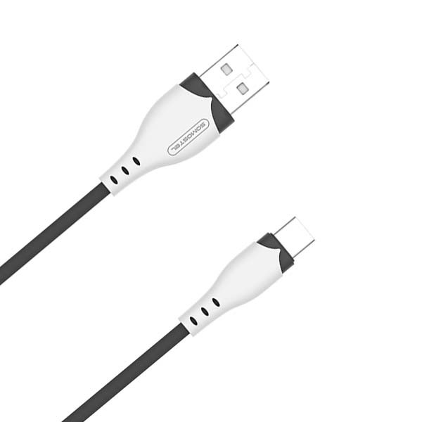 somostel kabel usb - typ-c 2.1a 20w 1.2m quick charge qc3.0 czarny powerline sms-bp04