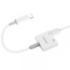 somostel adapter hf apple lightning - jack 3,5 cala + zasilanie biały sms-bz05