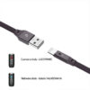 somostel kabel wzmacniany usb - lightning 2.4a 30w 1m quick charge qc3.0 czarny sms-bw04