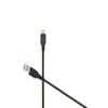 denmen kabel usb - lightning 2.4a 1m quick charge qc3.0 czarny d01
