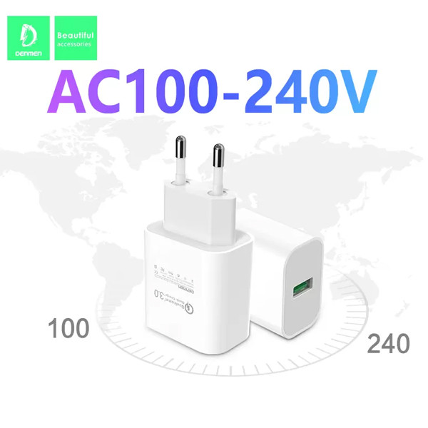 denmen ładowarka sieciowa dc07 usb 3.6a 18w biały