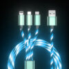 somostel kabel 3w1 usb - typ-c / microusb / lightning 3.1a 30w 1.2m quick charge qc3.0 niebieski sms-by03