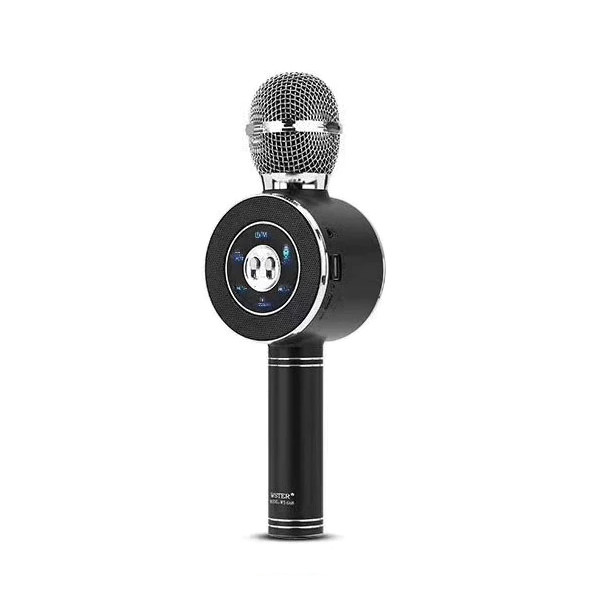 trusty mikrofon karaoke czarny bezprzewodowy z wbudowanym głośnikiem