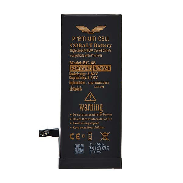 bateria premium cell cobalt iphone 6s 2290mah 600+ cycles
