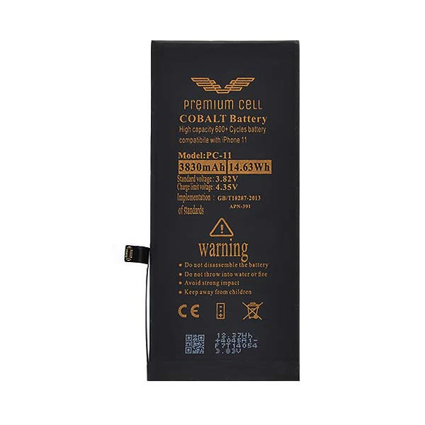 bateria premium cell cobalt iphone 11 3830 mah 600+ cycles
