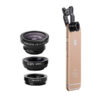 zestaw 3w1 obiektyw rybie oko fish eye szeroki kąt wide angle makro macro do telefonu vis