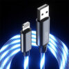 somostel kabel led usb - lightning 3.1a 30w 1.2m quick charge qc3.0 niebieski sms-by01