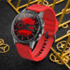 zegarek sportowy smartwatch senbono x28 czerwony full hd 360x360, pomiar spo2, metalowa koperta