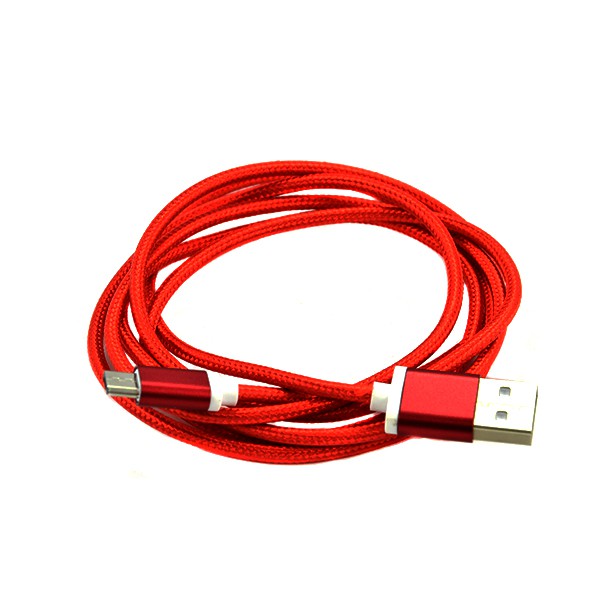 economy kabel usb micro nylon czerwony 1,5m red