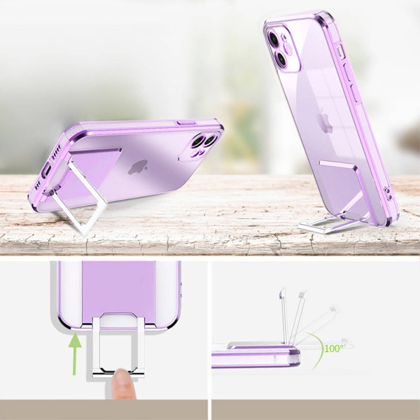 etui kickstand samsung s21 plus nakładka back case fioletowy s21+