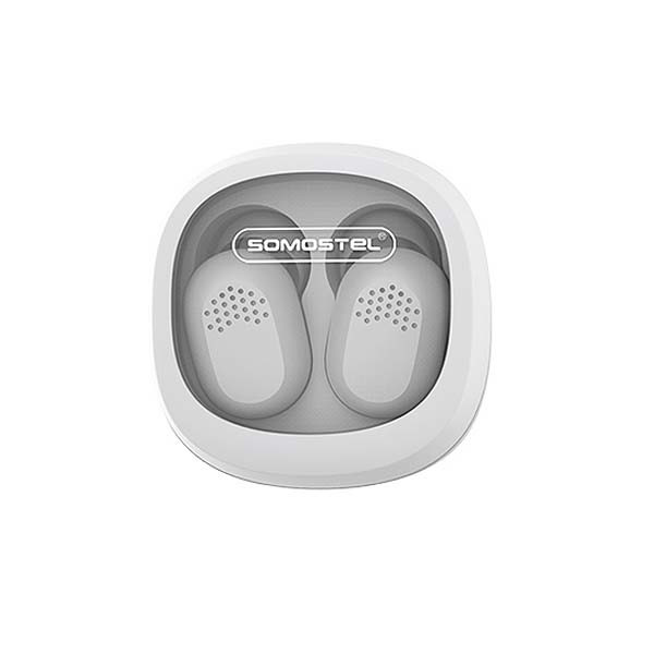 somostel słuchawki bluetooth douszne tws bt 5.0 biały stero sms-i660