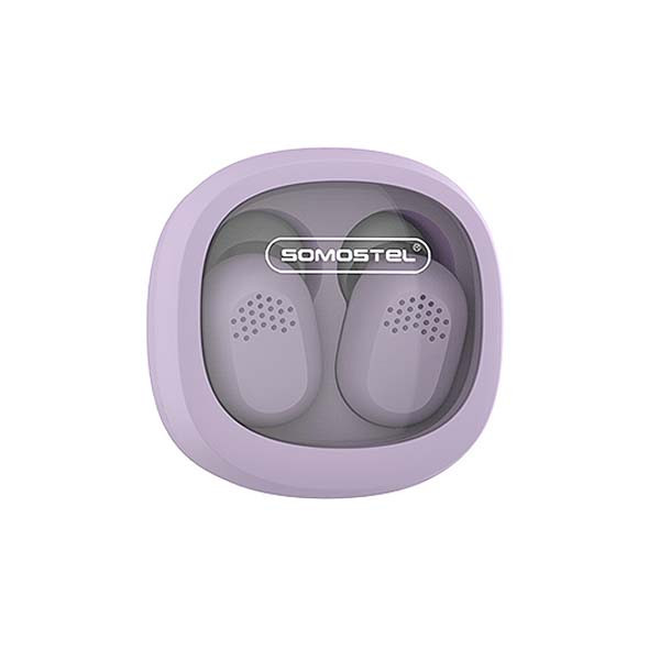 somostel słuchawki bluetooth douszne tws bt 5.0 fioletowy stero sms-i660