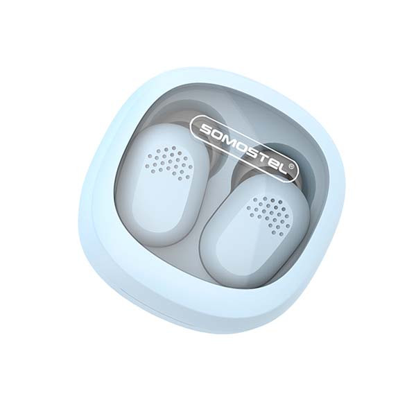 somostel słuchawki bluetooth douszne tws bt 5.0 niebieski stero sms-i660