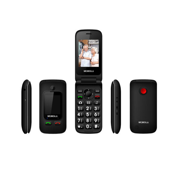 mobiola telefon dla seniora mb610 2g czarny z klapką