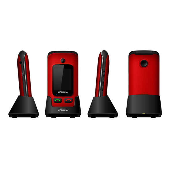mobiola telefon dla seniora mb610 2g czerwony z klapką