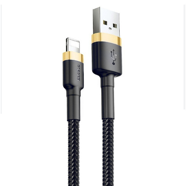 kabel usb lightning baseus cafule 2.4a 1m (złoto-czarny)