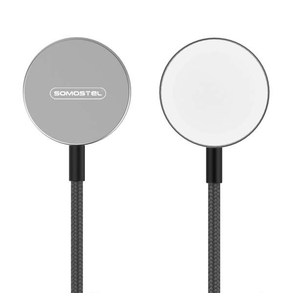 somostel ładowarka bezprzewodowa indukcyjna usb 10w 1,2m apple watch biały nylonowy oplon sms-zb15
