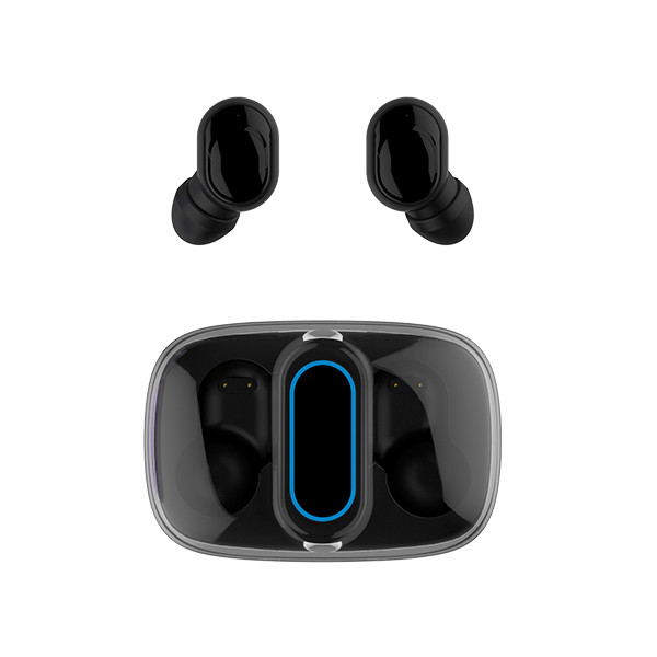 somostel słuchawki bluetooth douszne tws bt 5.0 czarny stero sms-j15