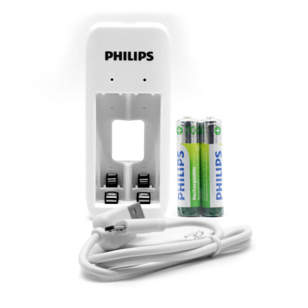 ładowarka do akumulatorów philips + 2xaa 700mah phil-scb2070nb/00 - port usb