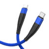redx kabel usb pd typ-c do typ-c 3a niebieski oplot wzmacniany 2m