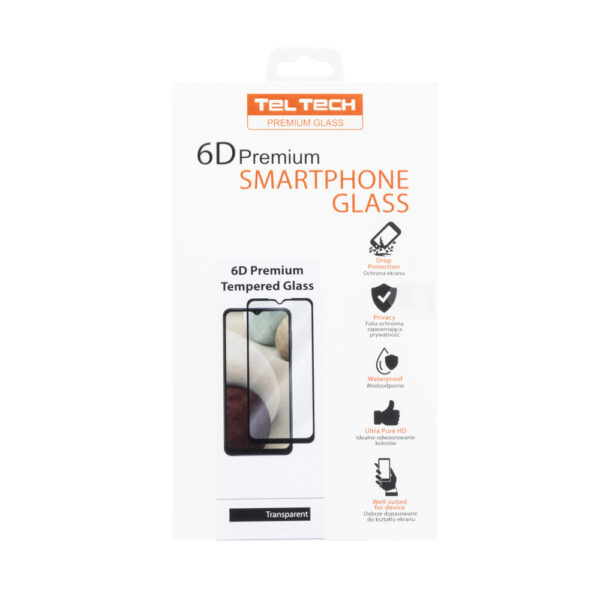 teltech szkło hartowane 6d do iphone 13 / 16e czarna ramka