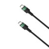 kabel usb typ-c do typ-c pd usb-c denmen czarny oplot 1m d62 100w