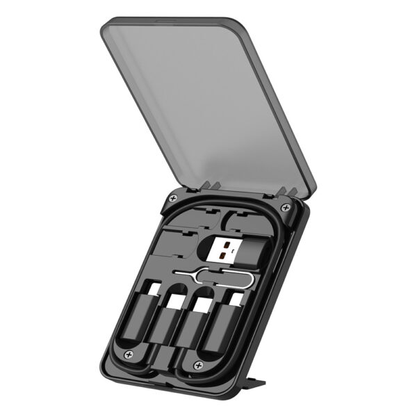 zestaw denmen adaptery micro typ-c iphone + kabel pd etui d53