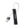 hub usb 4xusb denmen czarny aluminium du17