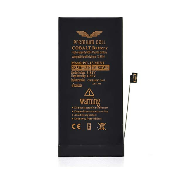 bateria premium cell cobalt iphone 13 mini 2850mah 600+ cycles