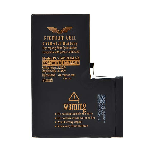 bateria premium cell cobalt iphone 14 pro max 4650mah 600+ cycles