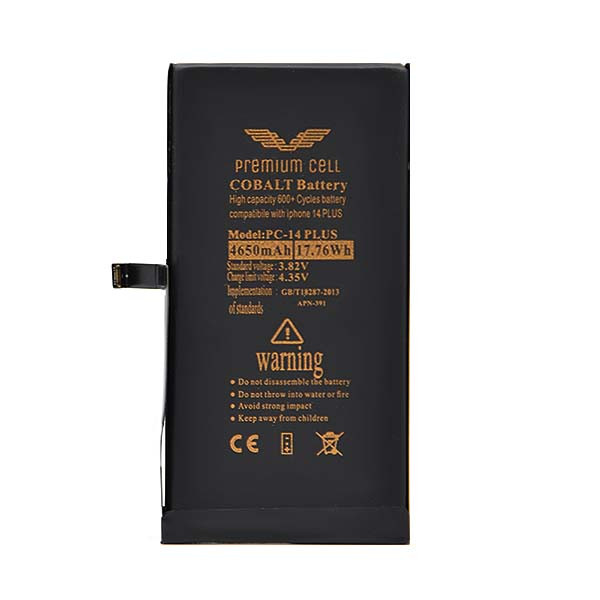 bateria premium cell cobalt iphone 14 plus 4650mah 600+ cycles