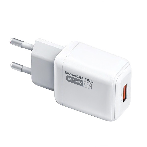 somostel ładowarka sieciowa usb 2.1a 10w biały sms-a52